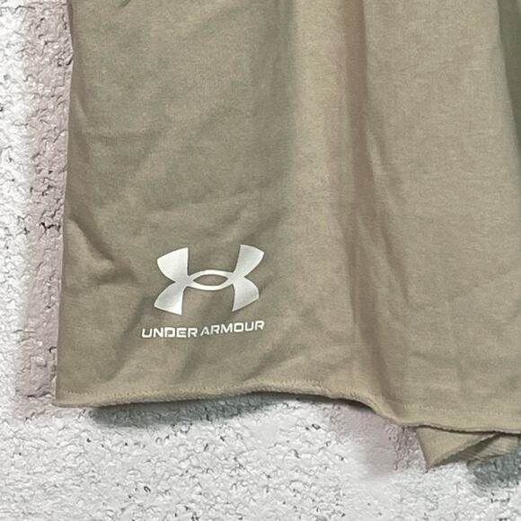 Under Armour Men's 6" Rival Terry Shorts tan, small - Picture 4 of 6